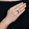 Золотое кольцо с бриллиантами и изумрудом Diamond Love OZR021-W-EM