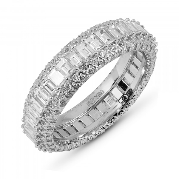 Золотое кольцо с бриллиантами Baguette L.1810R-W