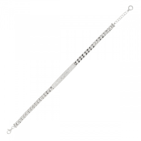 Золотой браслет с бриллиантами Baguette TP-5079B-W