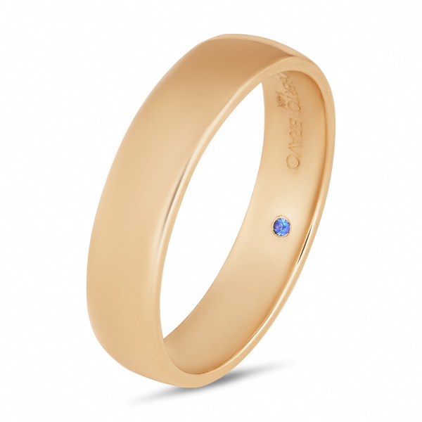 Золотое обручальное кольцо с сапфиром Amore Infinito 220-000-640