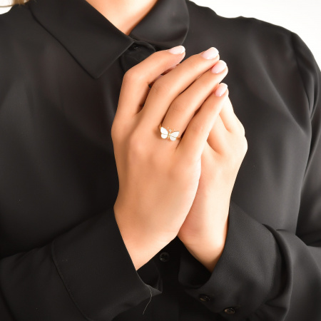 Золотое кольцо с бриллиантом White Dreams WDR000016-00