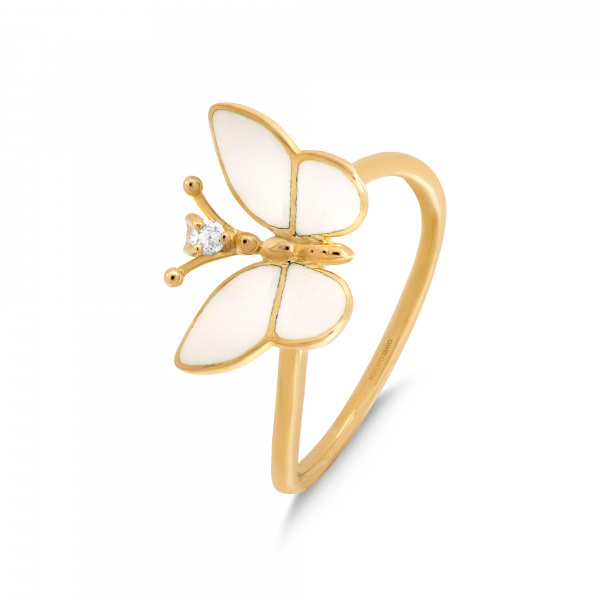 Золотое кольцо с бриллиантом White Dreams WDR000016-00