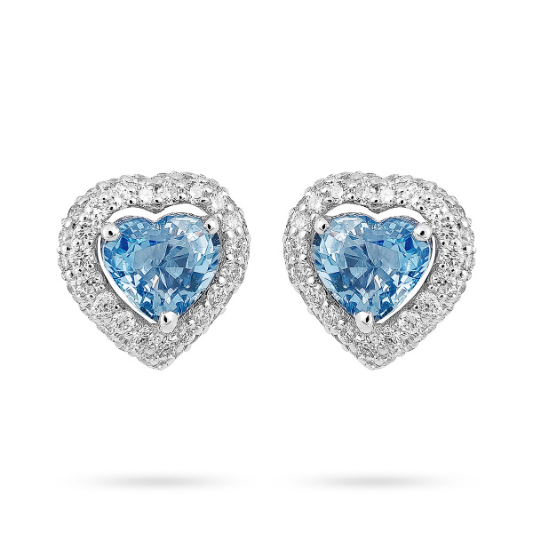 Золотые серьги Diamond Love с бриллиантами и сапфирами XAE12W-SPD