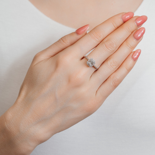 Золотое кольцо с бриллиантами Baguette YZ00041