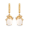 Золотые серьги с бриллиантами и белыми агатами White Dreams WDE000010-00