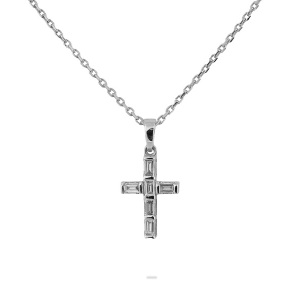 Золотое колье в форме креста с бриллиантами Diamond Love OZHC15-W