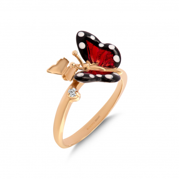 Золотое кольцо с бриллиантом Monarch Butterfly MBR000001-00