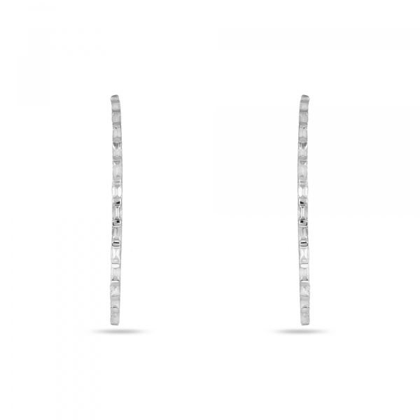 Золотые серьги Baguette с бриллиантами TP-3894E-W