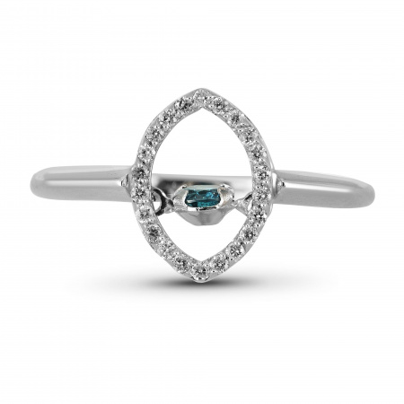 Золотое кольцо с танцующим голубым бриллиантом Salsa SM2RL1A