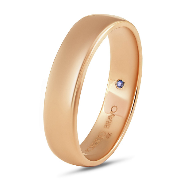 Золотое обручальное кольцо с сапфиром Amore Infinito 200-000-310