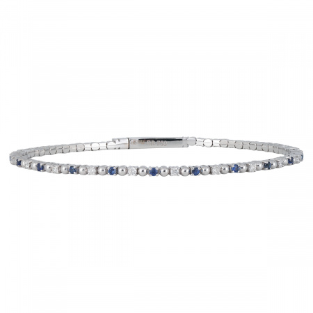 Золотой браслет с бриллиантами и сапфирами Diamond Love VGB0014-SPD-W-1