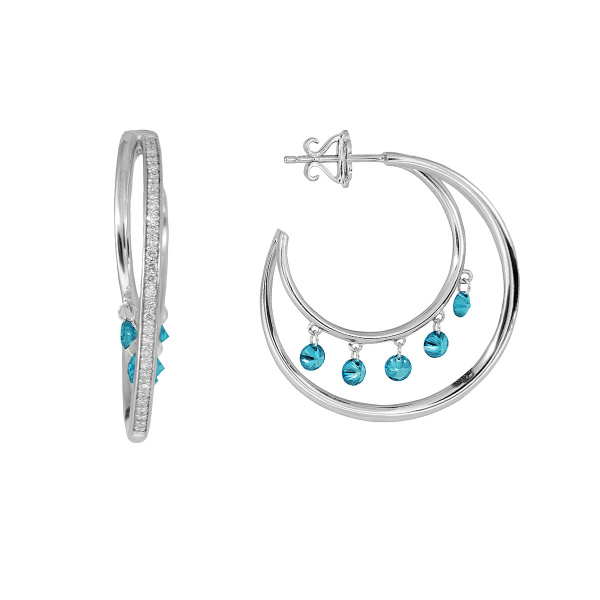 Золотые серьги с танцующими бриллиантами Salsa AE1209-WDBDW