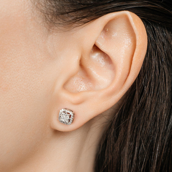 Золотые серьги с бриллиантами Diamond Love ER1309AF