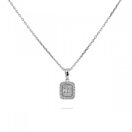 Золотое колье с бриллиантами Baguette PD1034