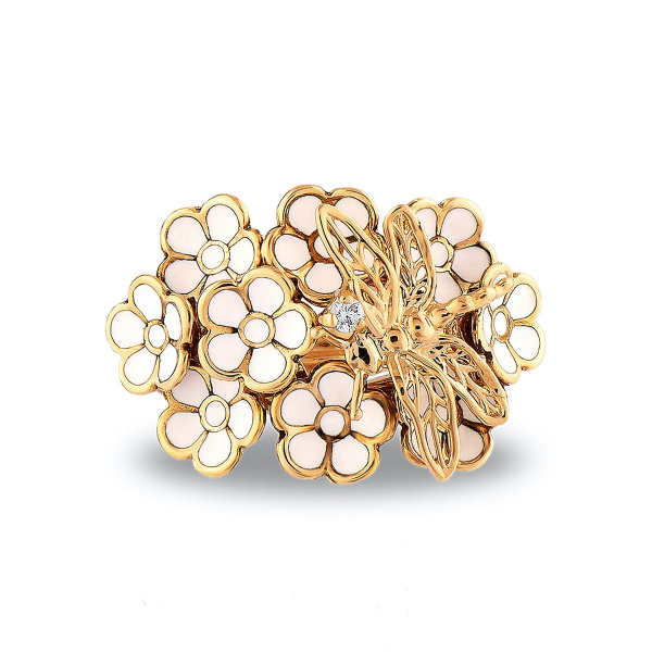 Золотое кольцо с бриллиантом White Dreams WDR000032-00