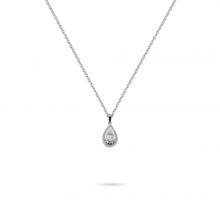 Золотое колье с бриллиантами Baguette PD1928-14KT