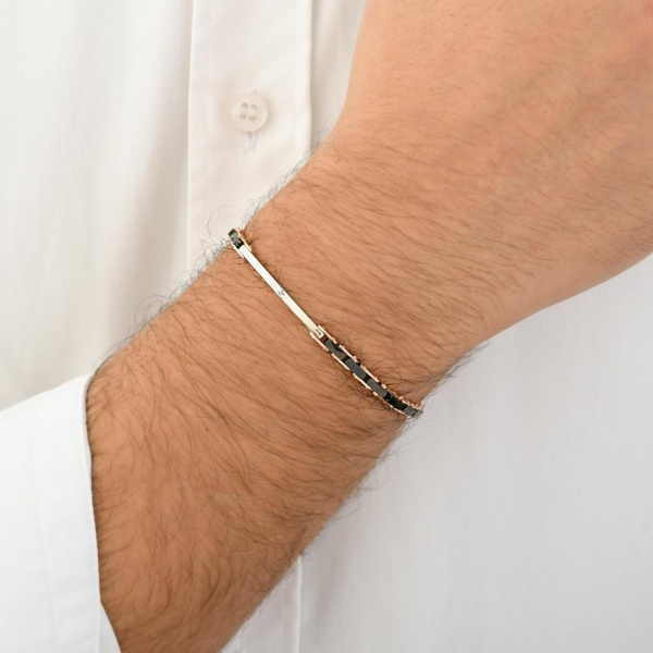 Серебряный мужской браслет BR235