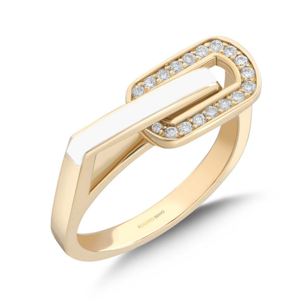 Золотое кольцо с бриллиантами Attach TMR01-Y-W