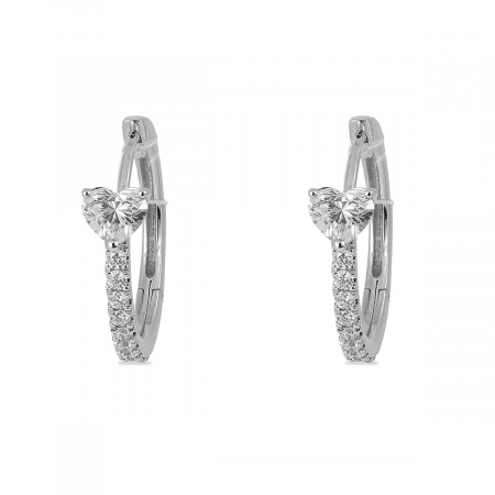 Золотые серьги с бриллиантами Diamond Love BKE101059W