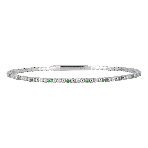 Золотой браслет с бриллиантами и цаворитами Diamond Love VGB0014-TSD-W