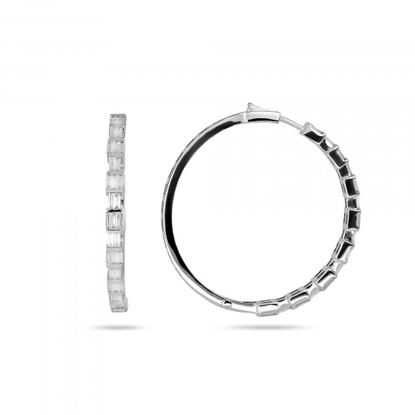 Золотые серьги с бриллиантами Baguette TP-3626E-1