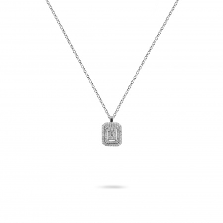 Золотое колье с бриллиантами Baguette OKL03288-W