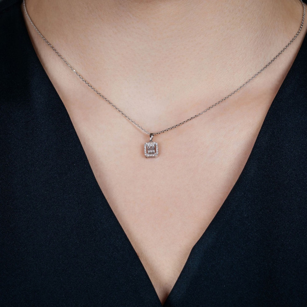 Золотое колье с бриллиантами Baguette PD1034