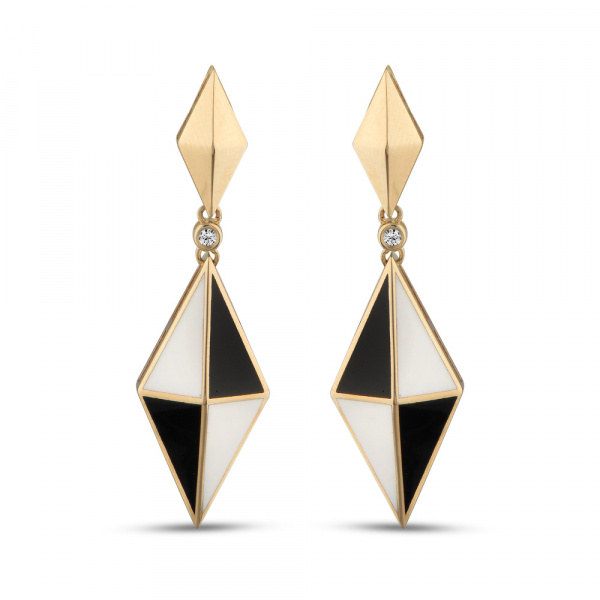 Золотые серьги с сапфирами и эмалью Volare VLE000001-00