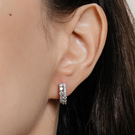 Золотые серьги с бриллиантами Diamond Love SCE044139-001