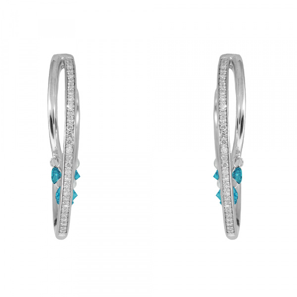 Золотые серьги с танцующими бриллиантами Salsa AE1209-WDBDW