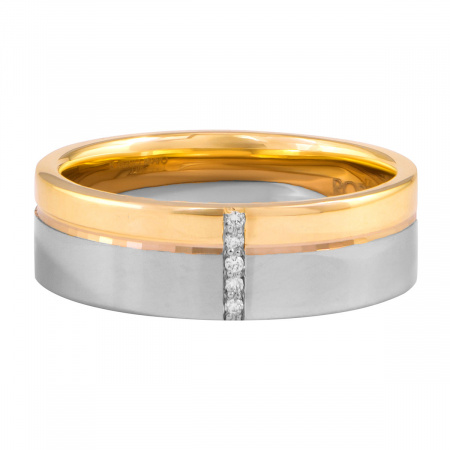 Золотое обручальное женское кольцо с бриллиантами и сапфиром Amore Infinito 442-050-331