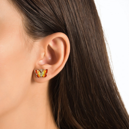 Золотые серьги с эмалью Noah`s Ark NHE1004-00