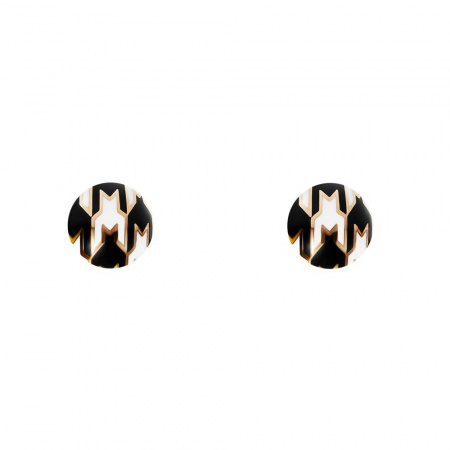 Золотые серьги с эмалью Pied De Poule PPE000012-00