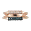 Золотое кольцо с голубыми бриллиантами Naviblue R2986