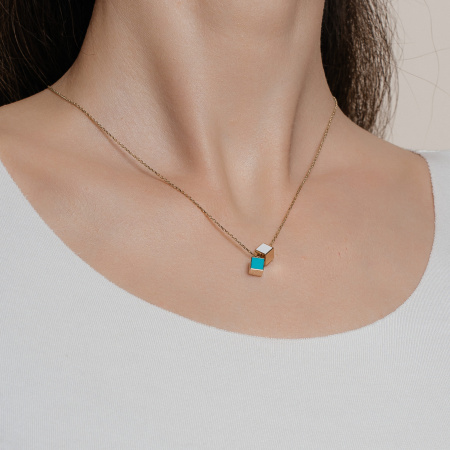 Золотое колье Qube QCN000016-02