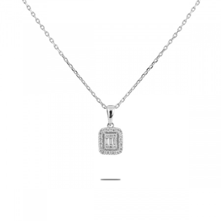 Золотое колье с бриллиантами Baguette PD1036