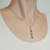 Золотое колье с бриллиантами и сапфирами Diamond Love AKL03043