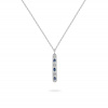 Золотое колье с бриллиантами и сапфирами Diamond Love AKL03043