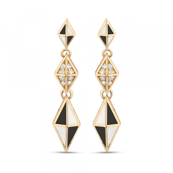 Золотые серьги с сапфирами Volare VLE000014-00