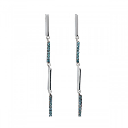 Золотые серьги с голубыми бриллиантами Naviblue C-491E-W