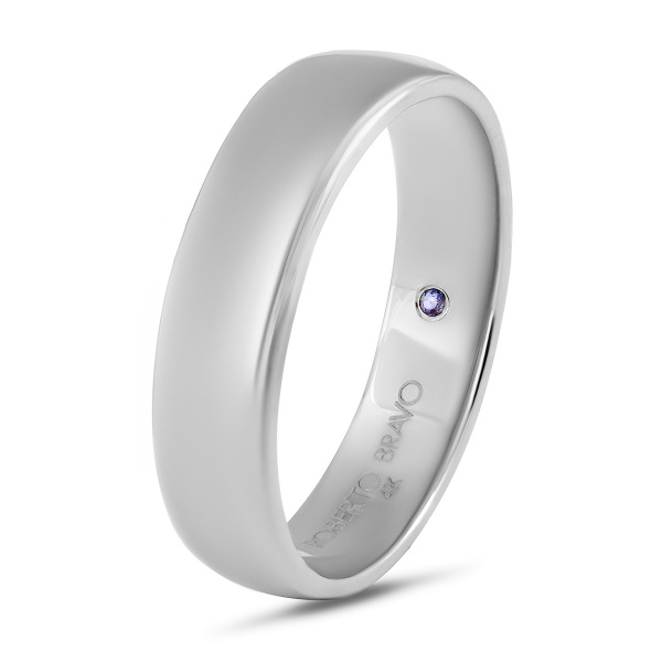 Золотое обручальное кольцо с сапфиром Amore Infinito 210-000-310