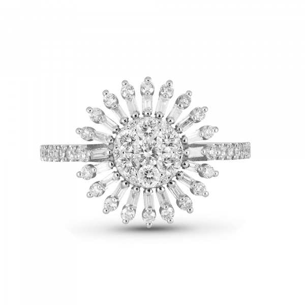 Золотое кольцо Baguette с бриллиантами OZCLR0002