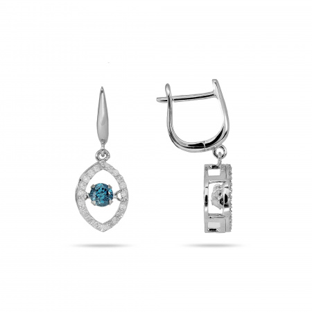 Золотые серьги с голубыми бриллиантами Salsa SM2EL1A