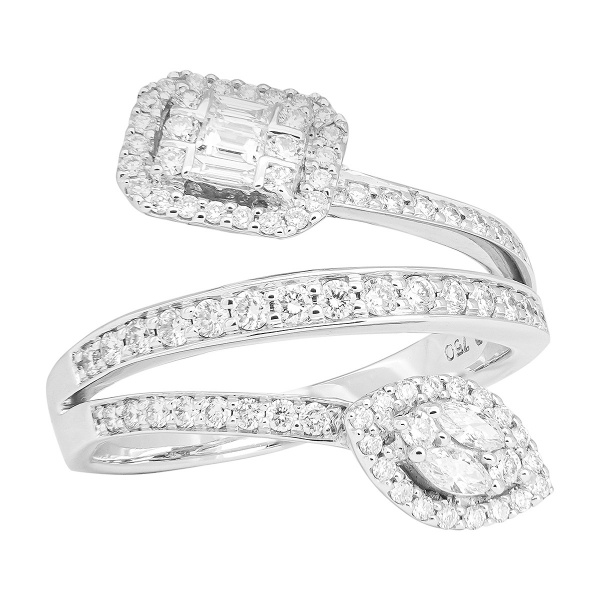 Золотое кольцо с бриллиантами Baguette RG0727